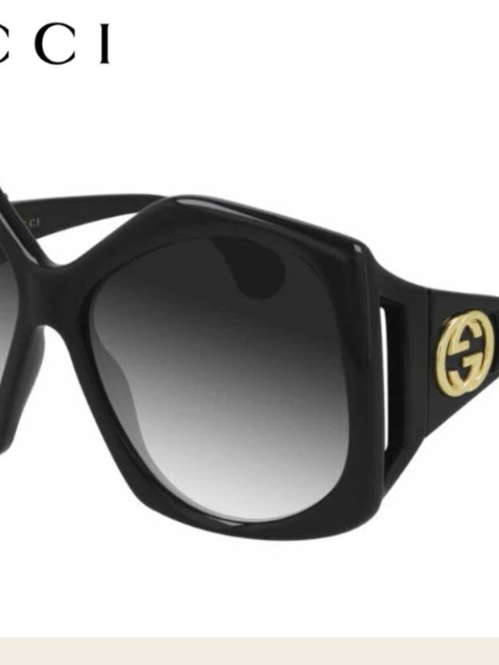 Gucci GG0875S Oversized Black Sunglasses